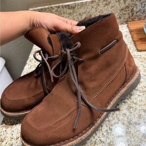 Birkenstock Suede Sherling Boots size 39/8W